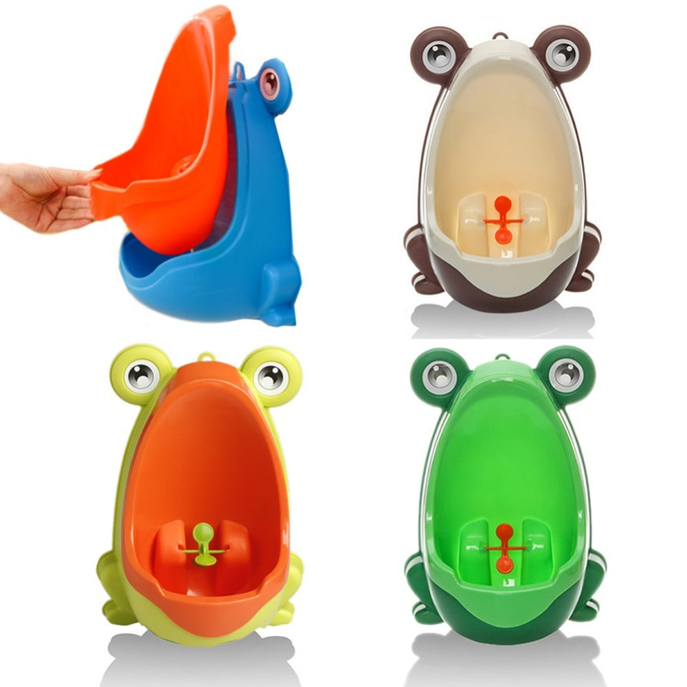 Pot d’Apprentissage Bébé Garçon – Urinoir Grenouille Mural avec Hélice Rotative – Facile à Fixer et Nettoyer – 1 à 6 ans